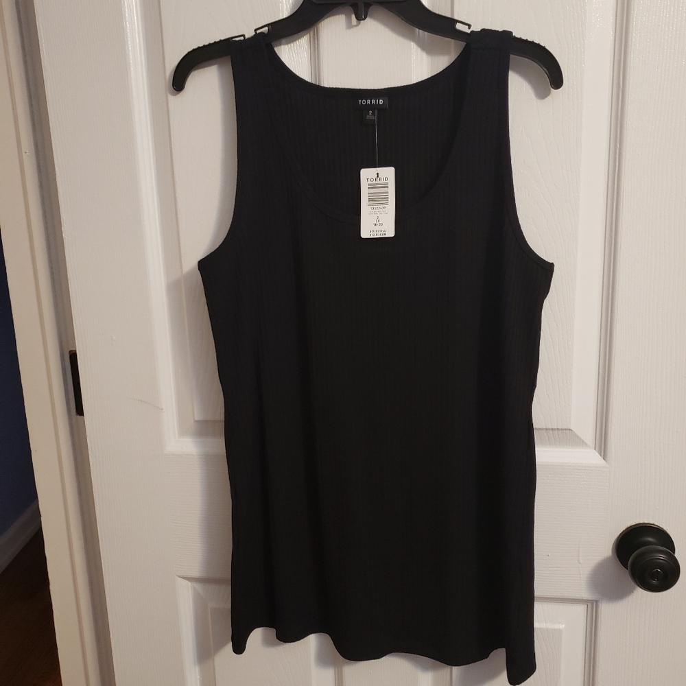Black Ribbed Tank